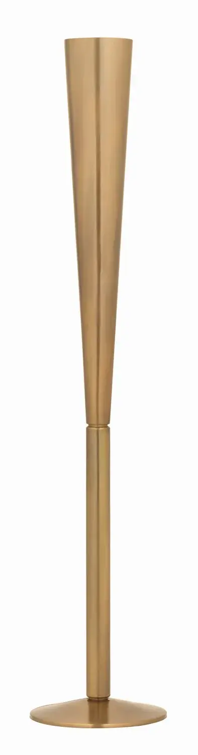The Avon floor lamp transforms functional lighting into fine art with its elongated calla lily silhouette. The Old World Brass finish adds warmth and sophistication, while the upward-casting light creates ambient illumination perfect for living spaces.