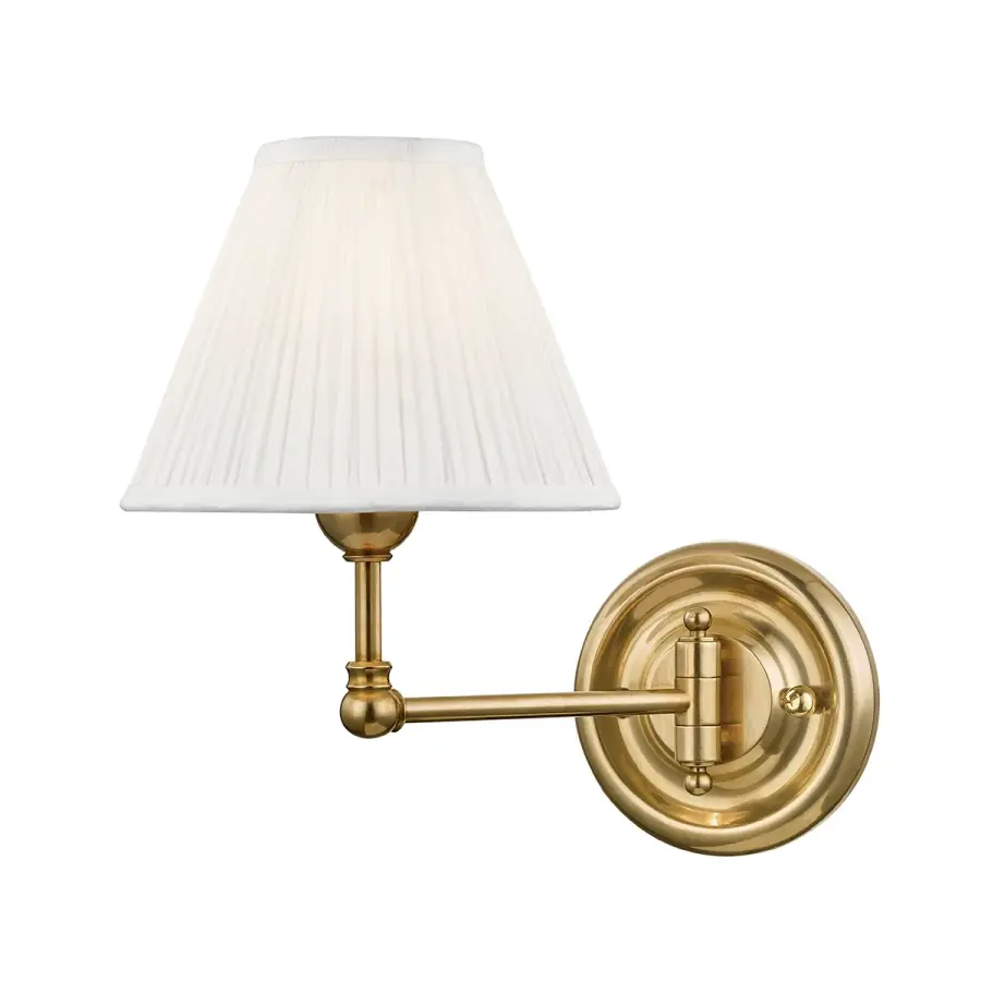 Classic No.1 Wall Sconce in Aged Brass - Image 1