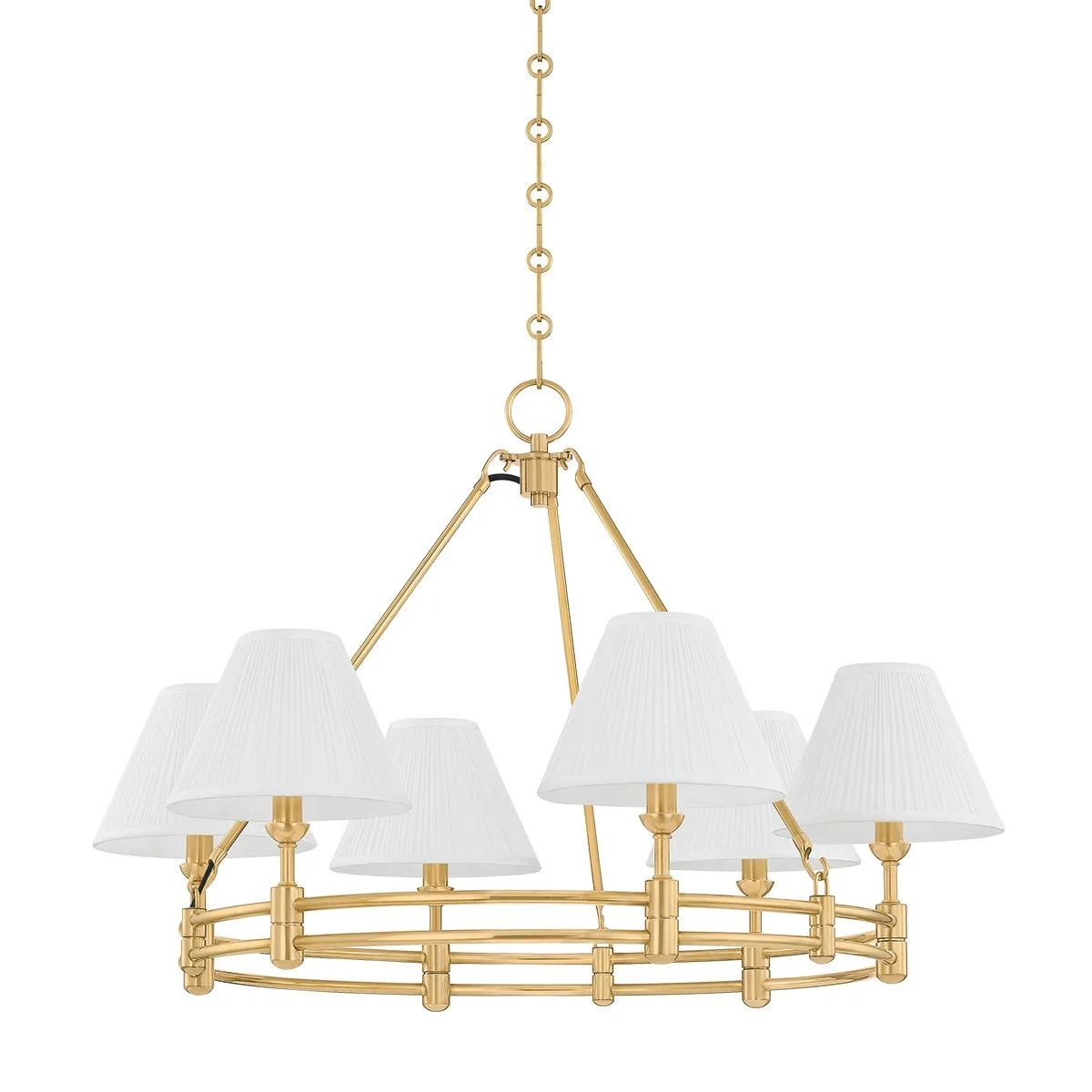 Howard 6-Light Chandelier in Aged Brass