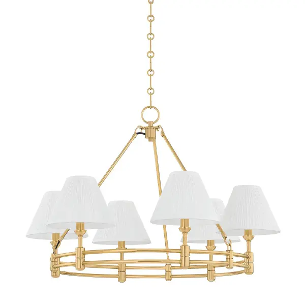 Howard 6-Light Chandelier in Aged Brass - Image 1