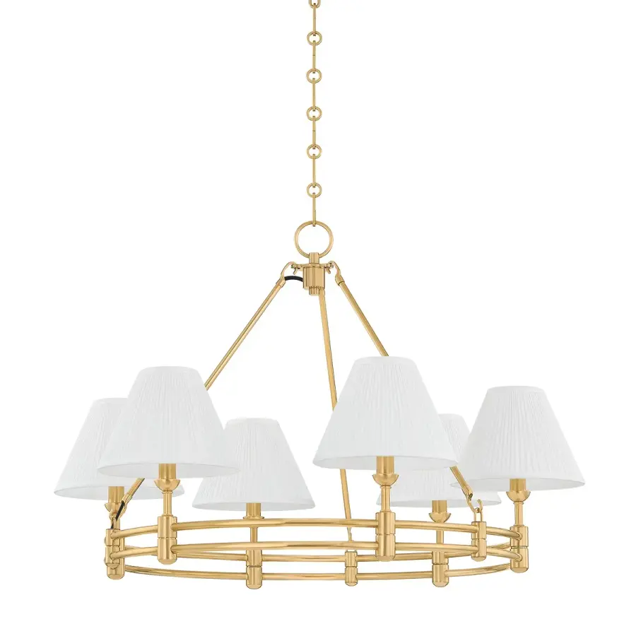 Howard 6-Light Chandelier in Aged Brass - Image 1