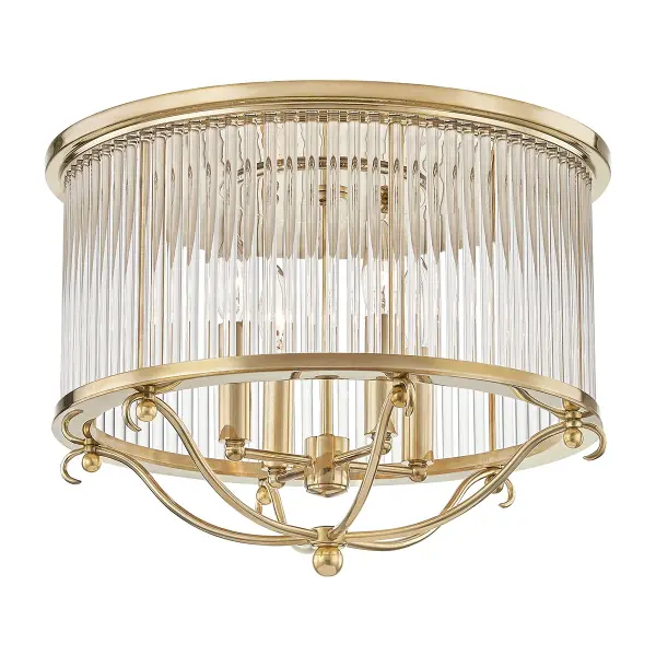 Glass No.1 brings traditional crystal beauty to spaces with lower ceilings. The aged brass finish adds warmth while the crystal elements create stunning light refraction. Perfect for those seeking classic elegance without a full chandelier.