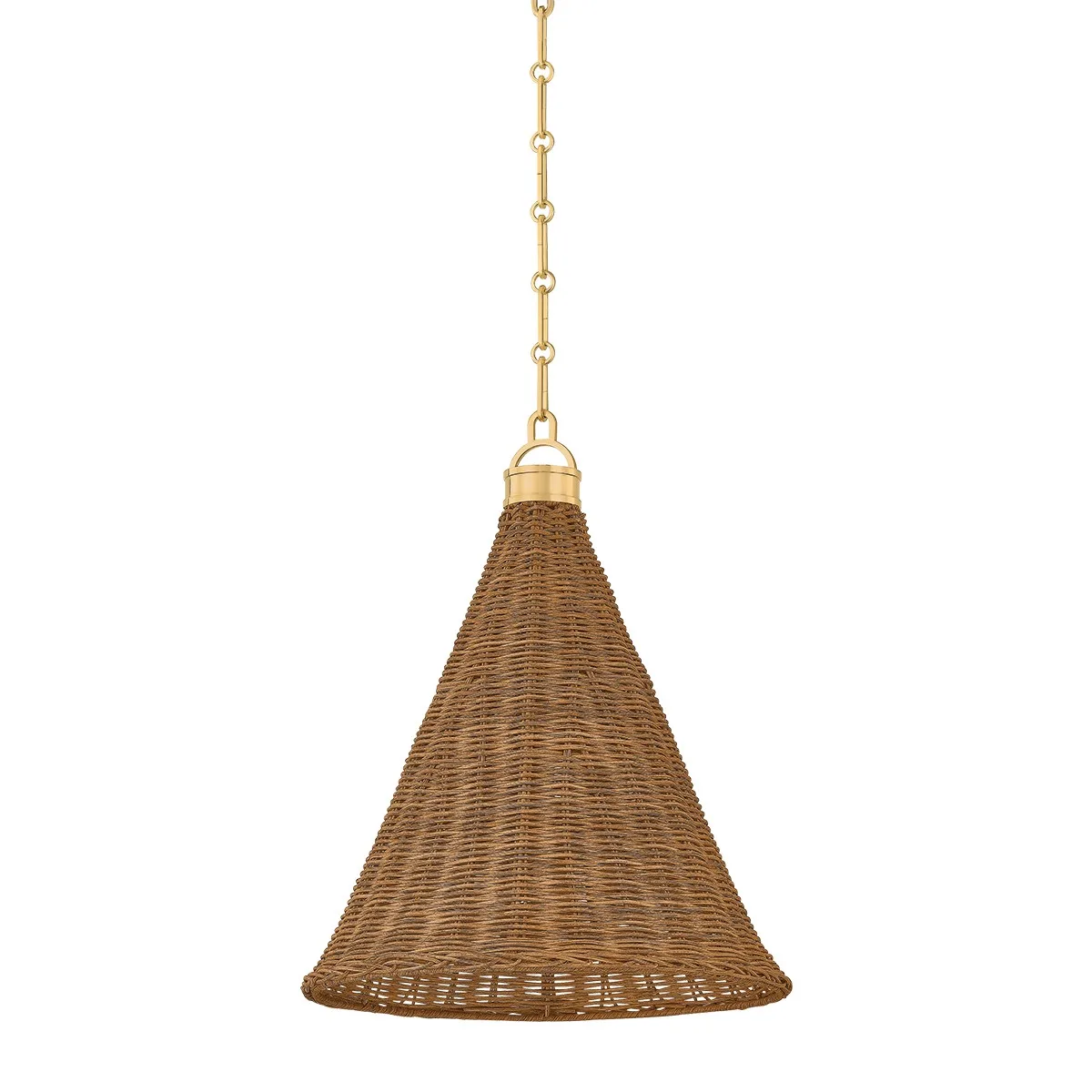 Kensington Walnut Wicker Pendant