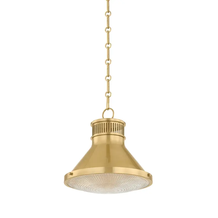 Highclere Small Pendant in Aged Brass - Image 1