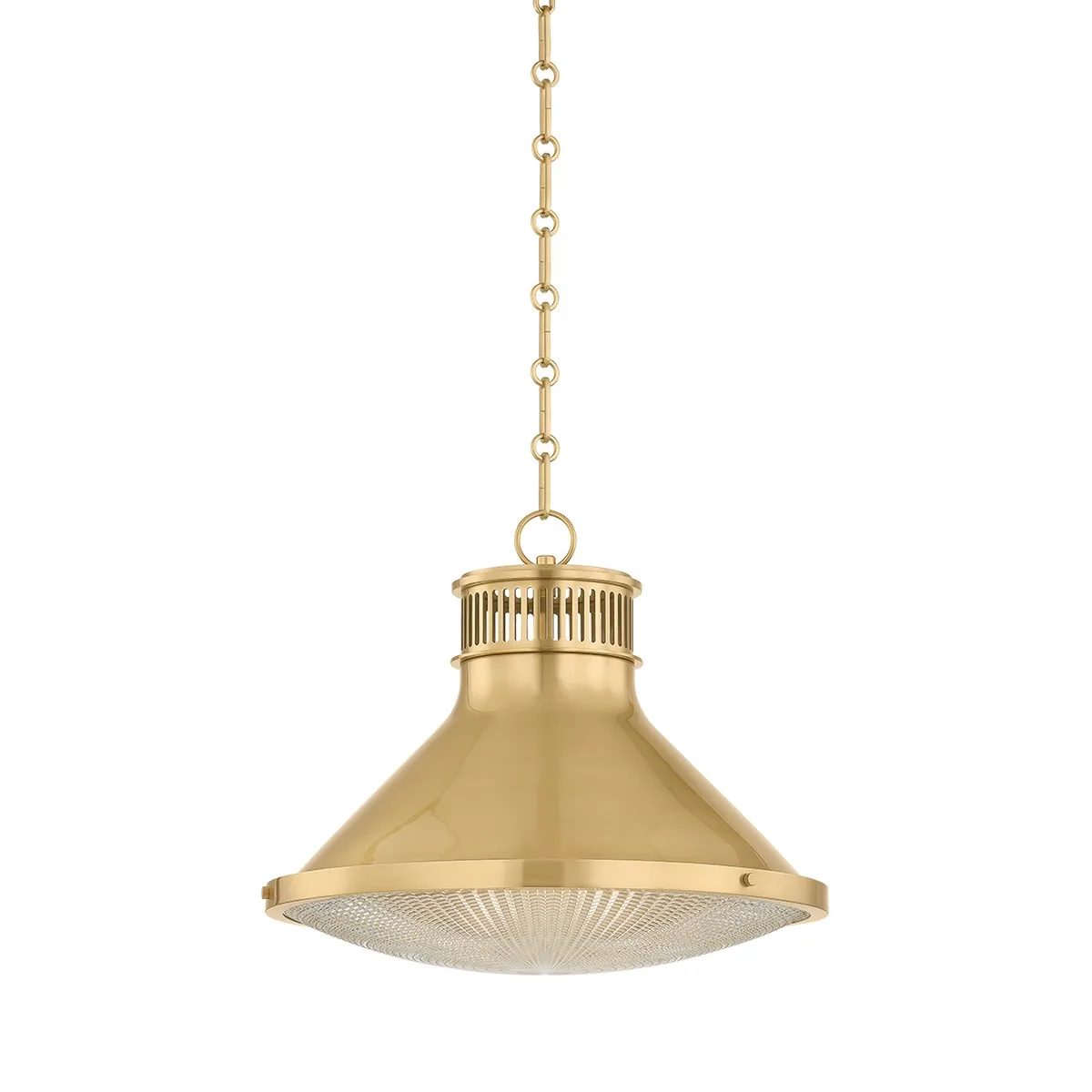 Highclere Large Pendant in Aged Brass