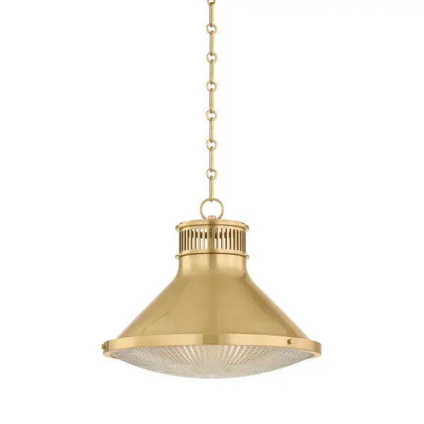 Highclere Large Pendant in Aged Brass - Image 1