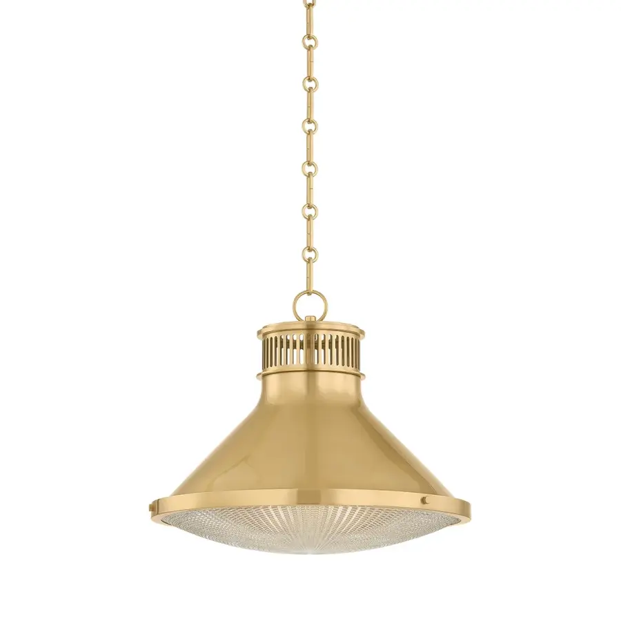 Highclere Large Pendant in Aged Brass - Image 1