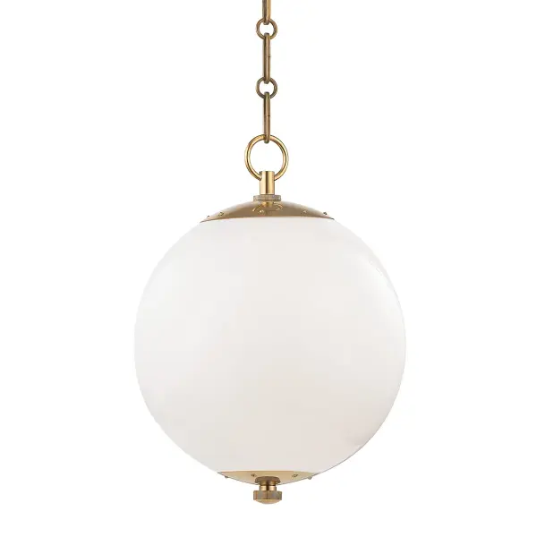 The Sphere No.1 combines timeless mid-century design with modern functionality. Its opal glass globe diffuses light beautifully while the aged brass finish adds warmth and character to any space.