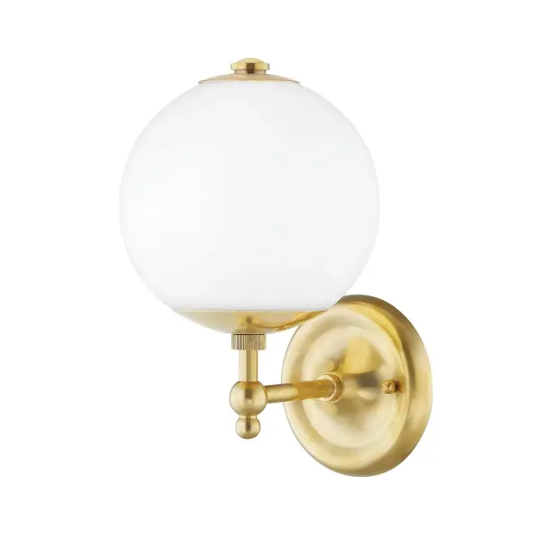 The Sphere No.1 combines classic geometry with contemporary styling. Its opal glass globe provides soft, diffused light while the aged brass finish adds warmth and sophistication to any space.