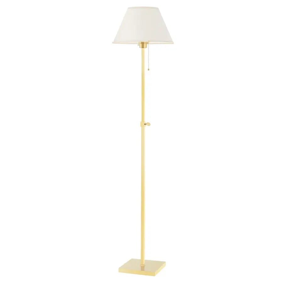 Leeds Floor Lamp in Aged Brass