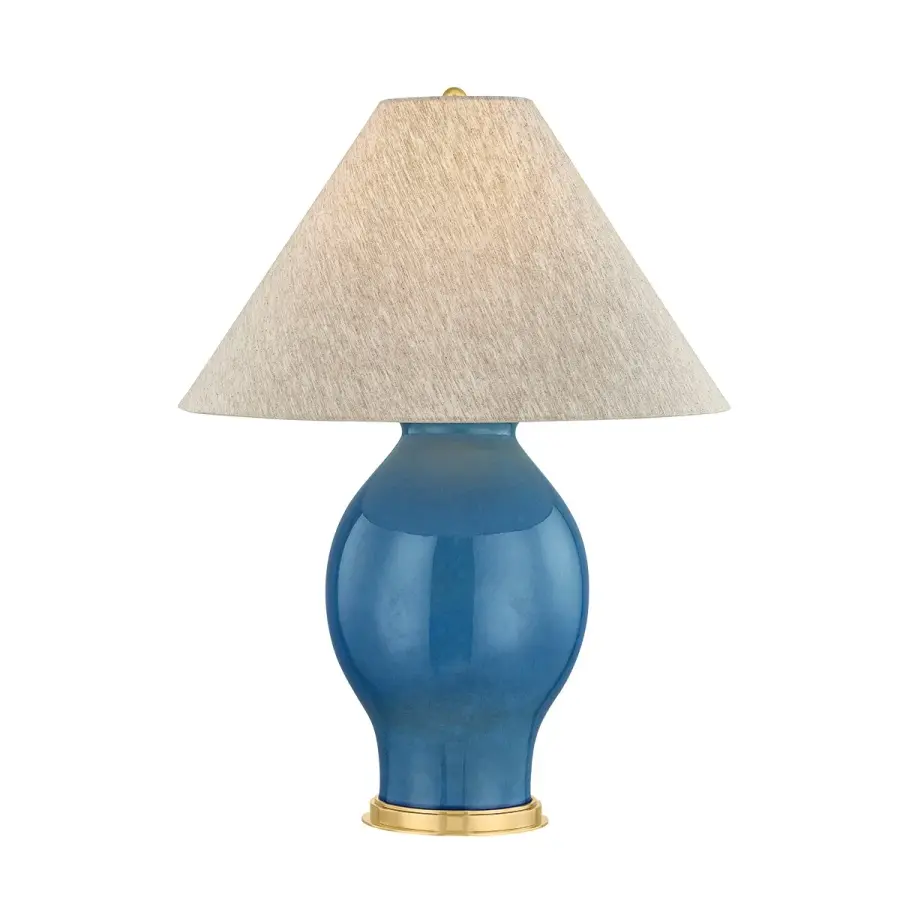 Hudson Valley Lighting Ceramic French Blue Table Lamp - Image 1
