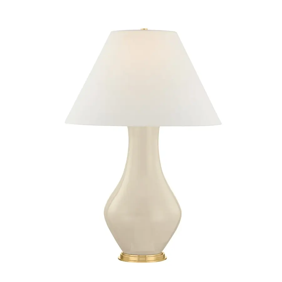 Hudson Valley Lighting Ceramic Table Lamp in Aged Brass - Image 1