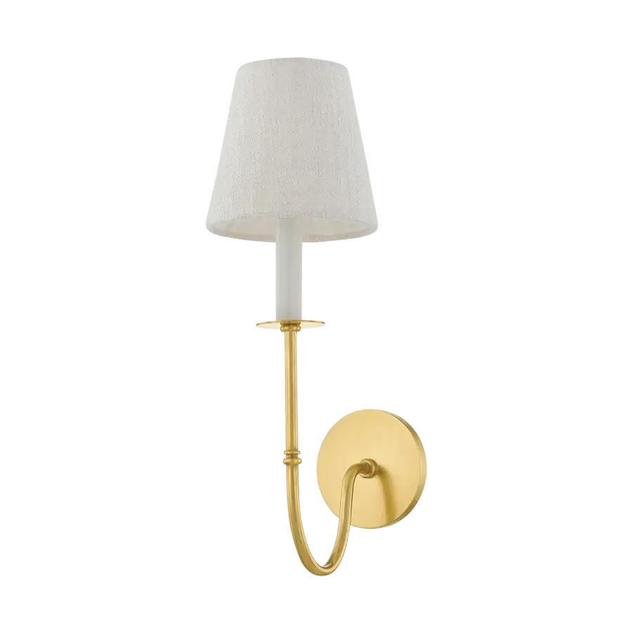 Amina Wall Sconce in Aged Brass - Image 1