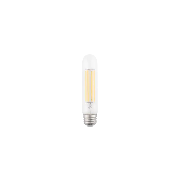 This E26 T10 clear LED bulb offers energy-efficient lighting with a classic tubular shape. Perfect for exposed fixtures where the bulb is visible, providing warm ambient light with modern LED technology.
