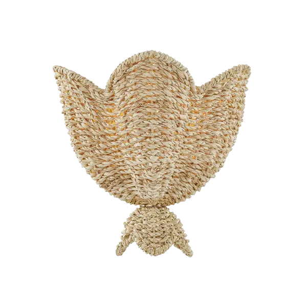 The Solie Wall Sconce brings nature indoors with its distinctive flower-shaped shade handcrafted from twisted palm leaves. Each piece showcases artisan expertise with uniform weaving that creates an upscale, tailored look while maintaining organic charm.