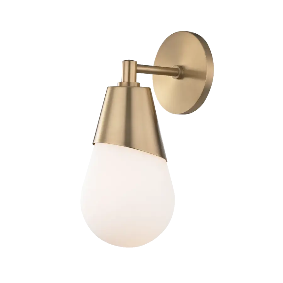 Cora Wall Sconce in Aged Brass
