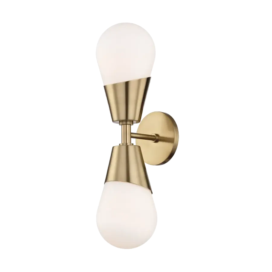 Cora Wall Sconce in Aged Brass