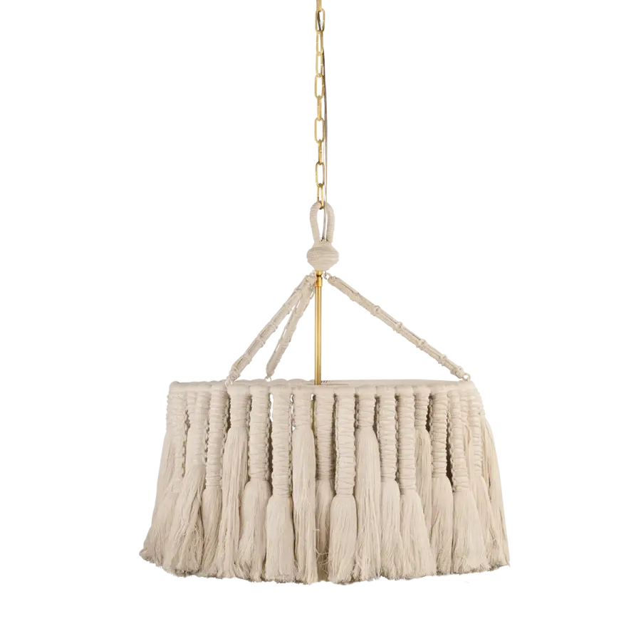 Shayla Bohemian Cotton Tassel Chandelier