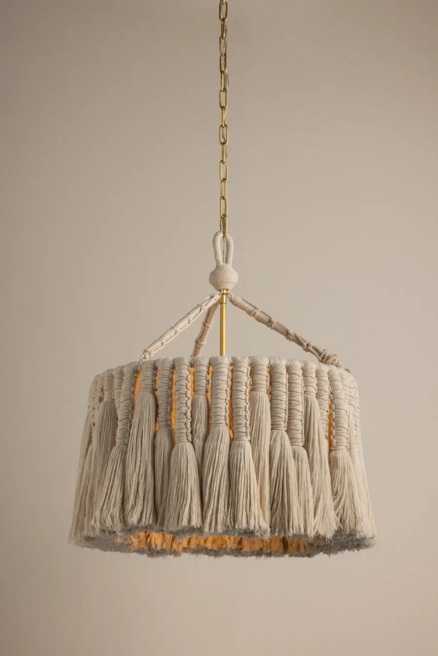 Shayla Bohemian Cotton Tassel Chandelier - Image 2