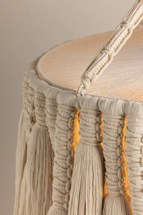 Shayla Bohemian Cotton Tassel Chandelier - Image 3