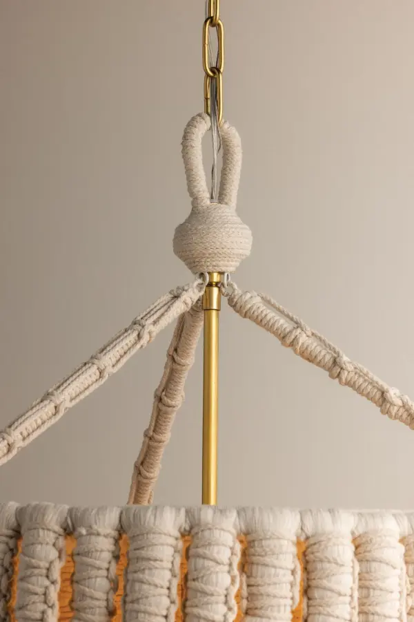 Shayla Bohemian Cotton Tassel Chandelier - Image 6