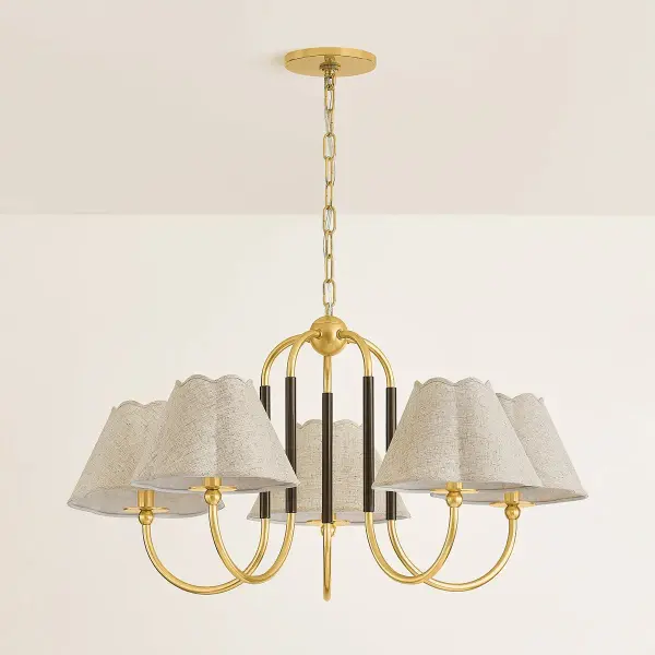 Janie Chandelier in Aged Brass with True Bronze - Image 2