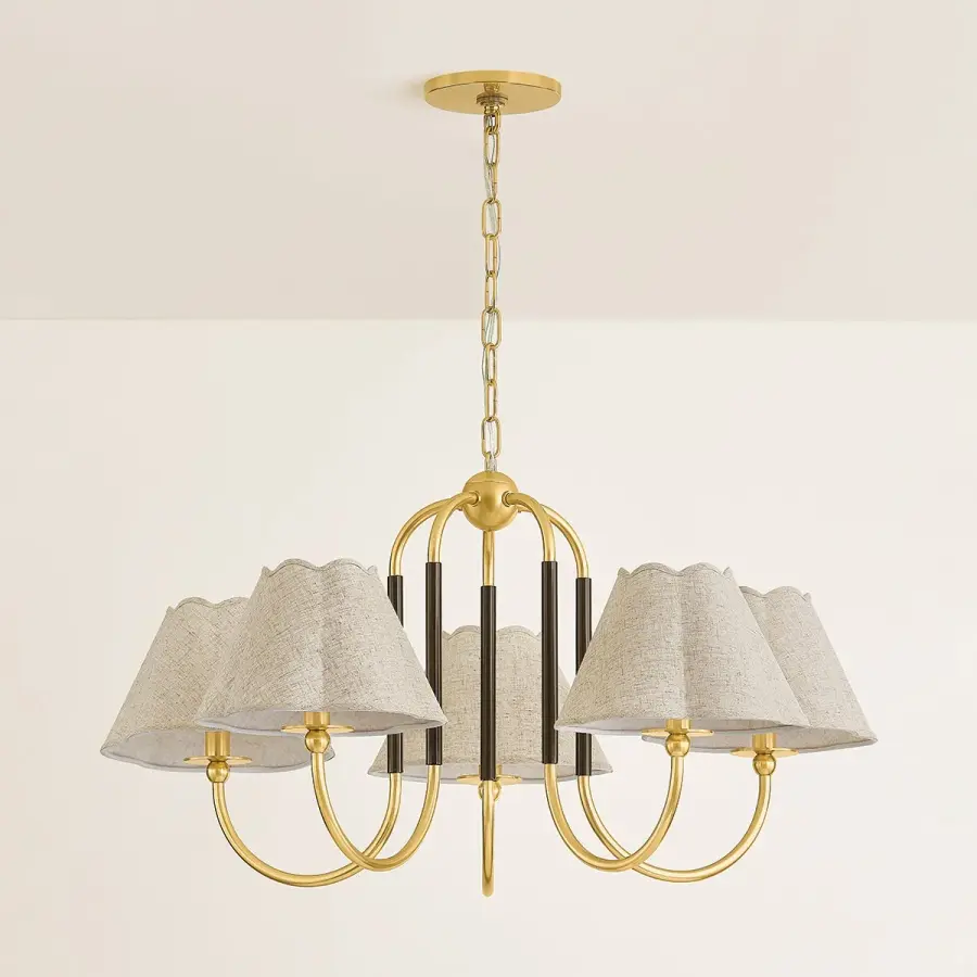 Janie Chandelier in Aged Brass with True Bronze - Image 2