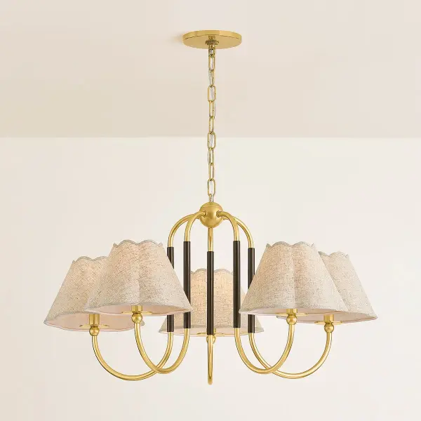 Janie Chandelier in Aged Brass with True Bronze - Image 4