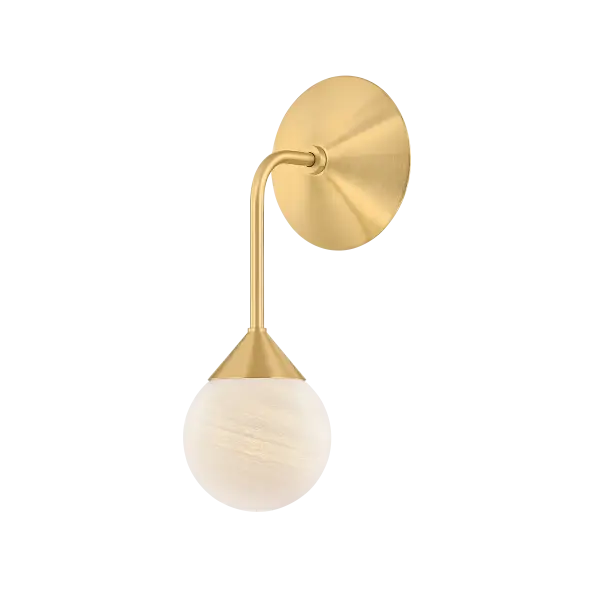 The Natasha Wall Sconce balances classic decadence with modern simplicity. Its swooping arch and cloud glass orb create a soft, sophisticated look that bridges traditional and contemporary design.