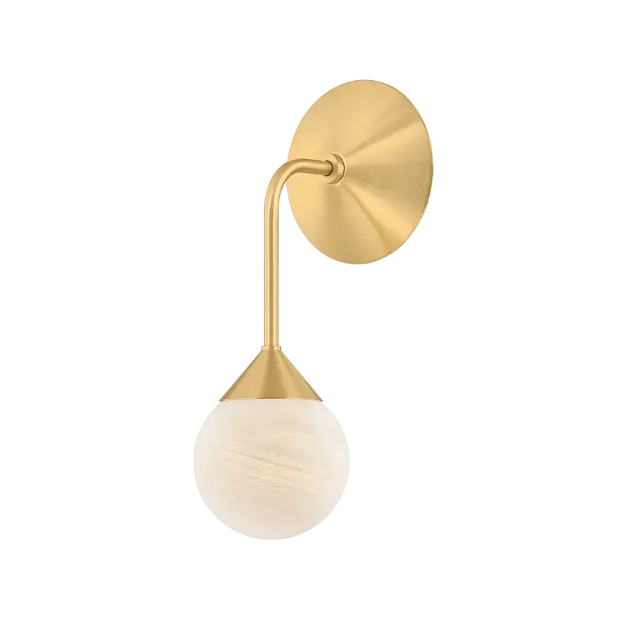 Natasha Wall Sconce in Aged Brass - Image 1