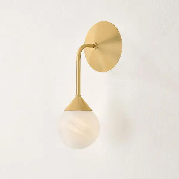 Natasha Wall Sconce in Aged Brass - Image 6