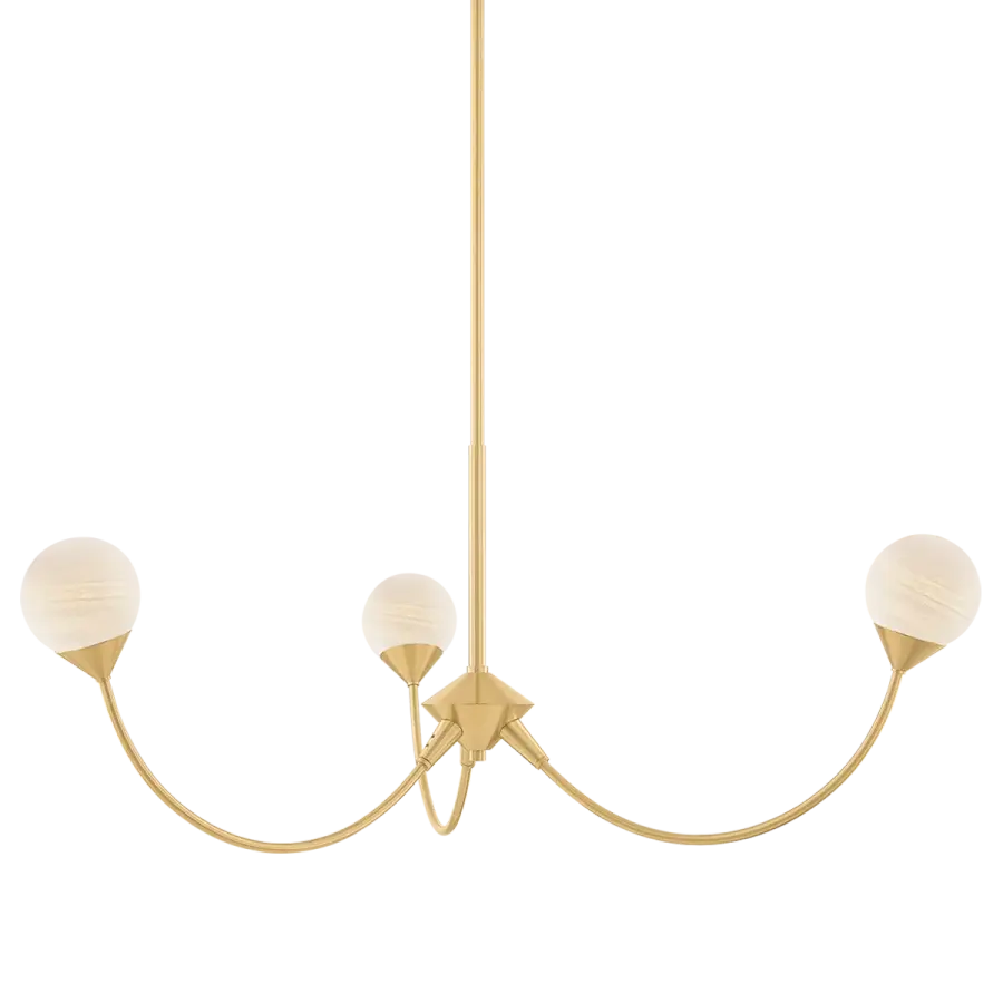 Natasha Chandelier in Aged Brass
