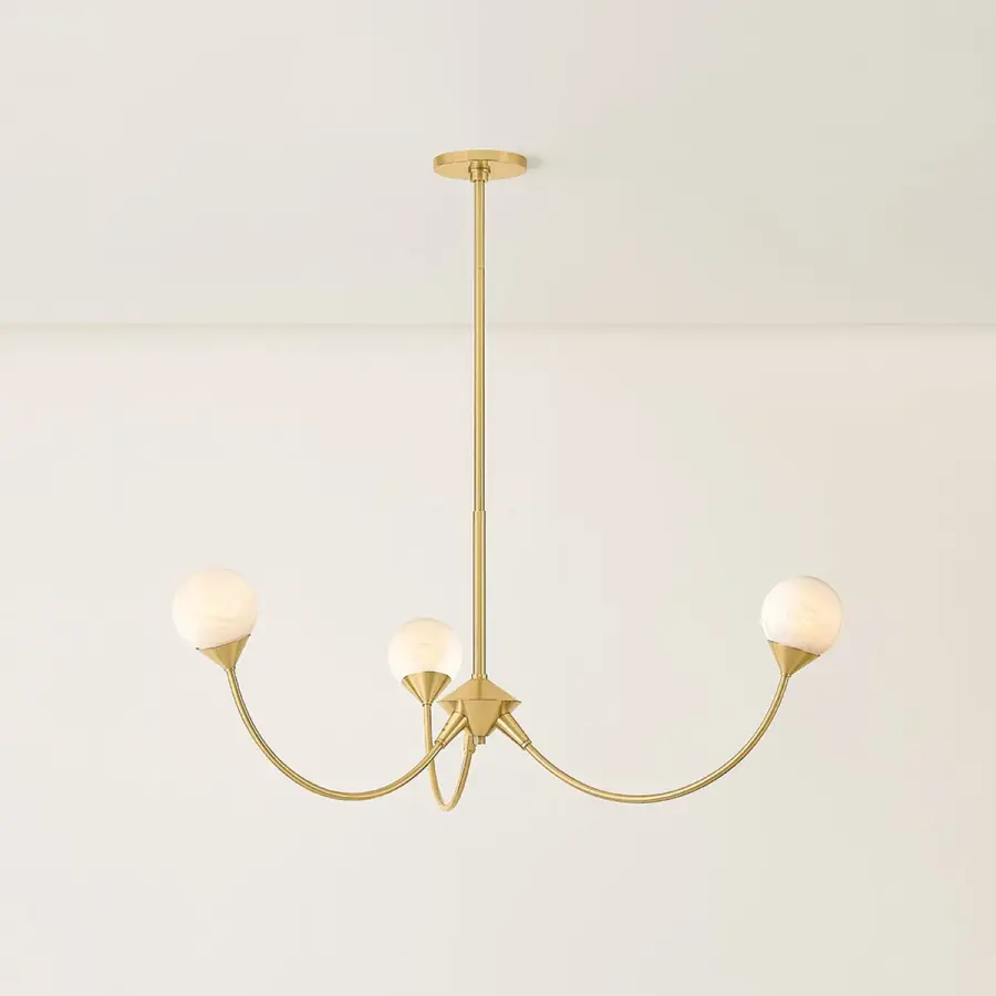 Natasha Chandelier in Aged Brass - Image 4