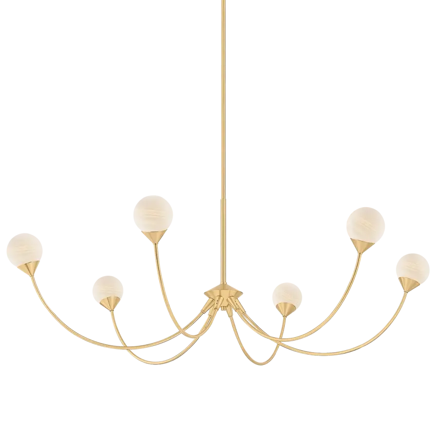 Natasha Chandelier in Aged Brass