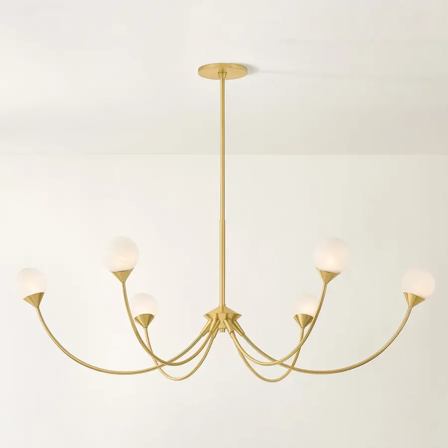 Natasha Chandelier in Aged Brass - Image 4