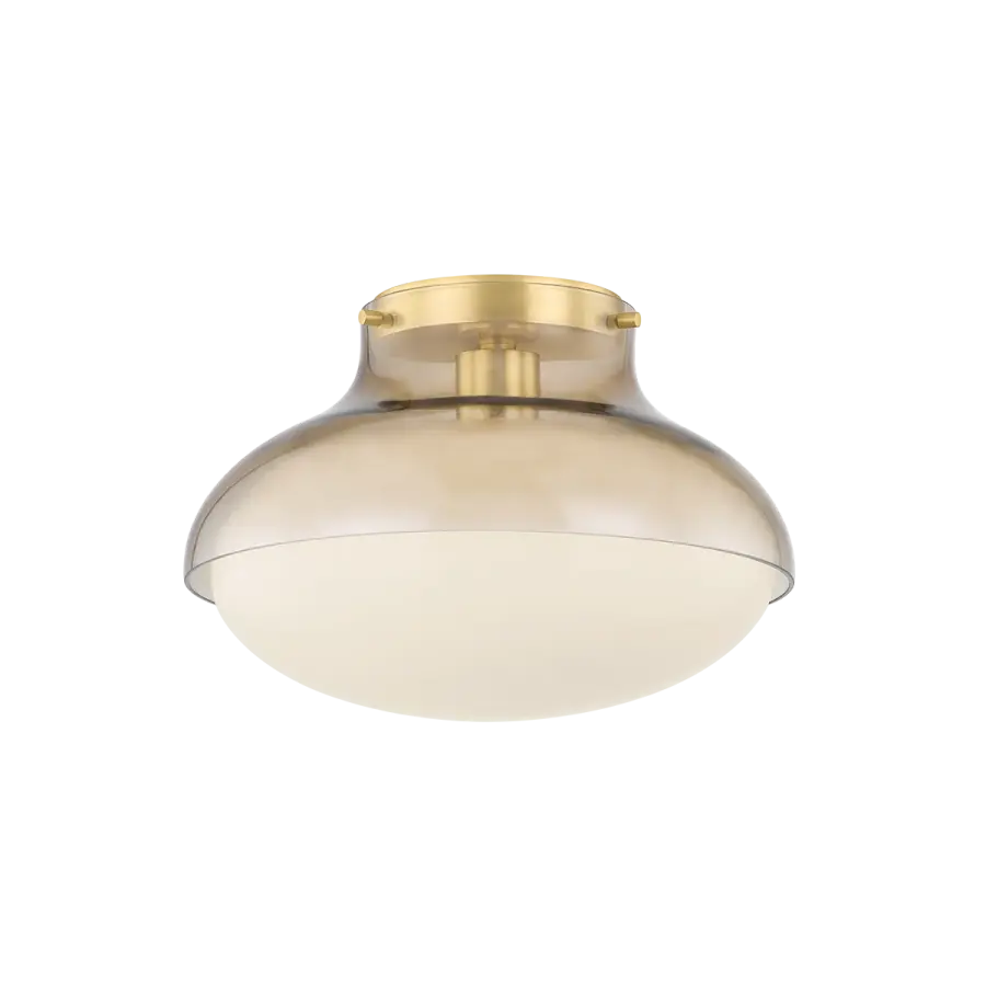 Gianna Flush Mount in Aged Brass - Image 1