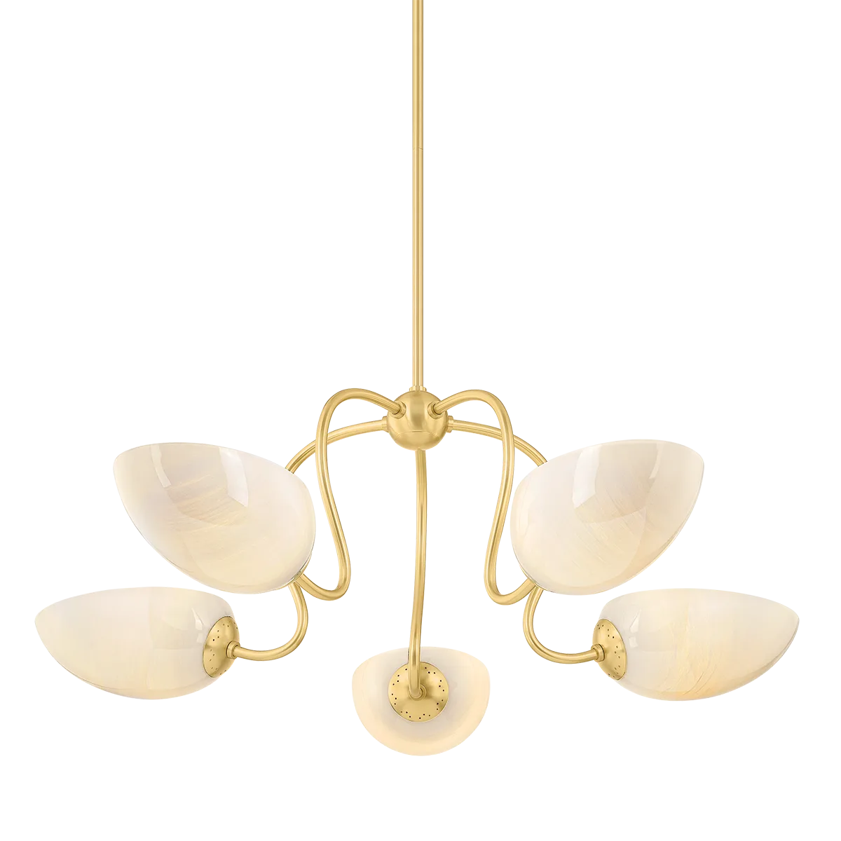 Reva Chandelier in Aged Brass