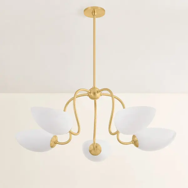 Reva Chandelier in Aged Brass - Image 3