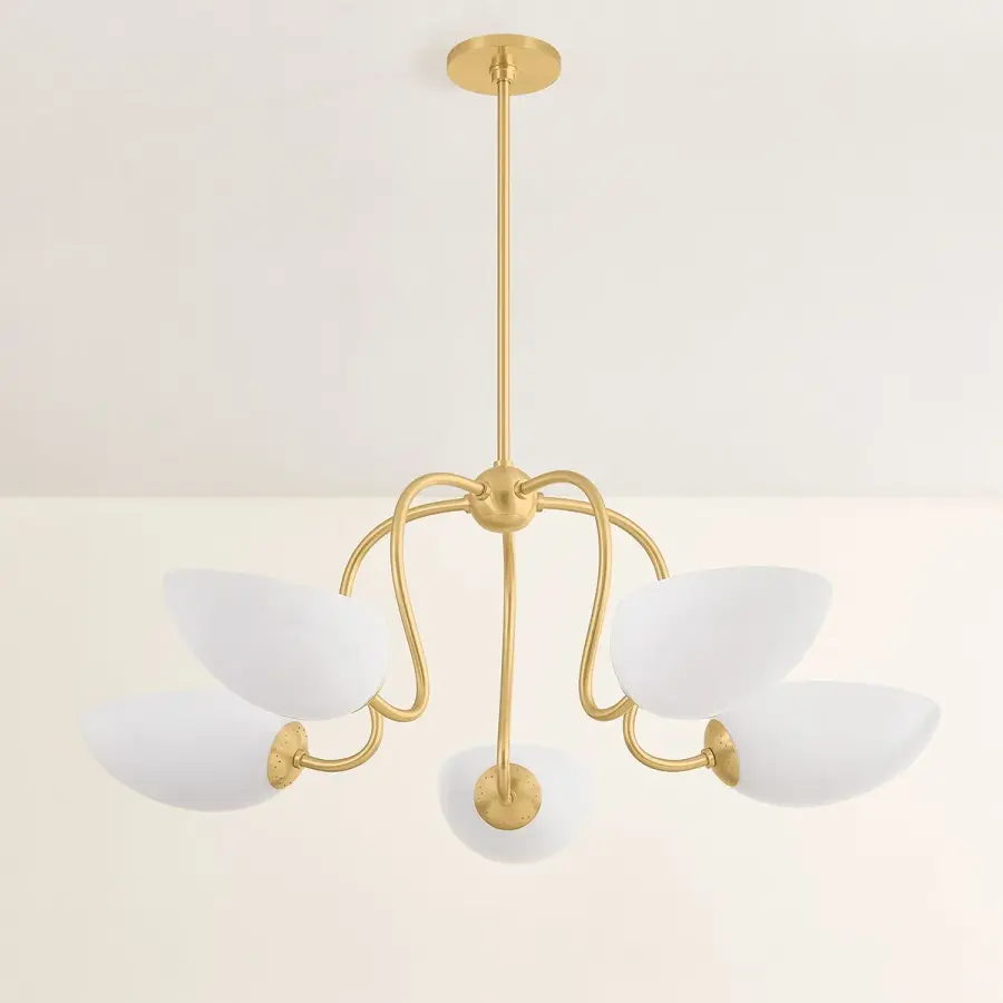 Reva Chandelier in Aged Brass - Image 3