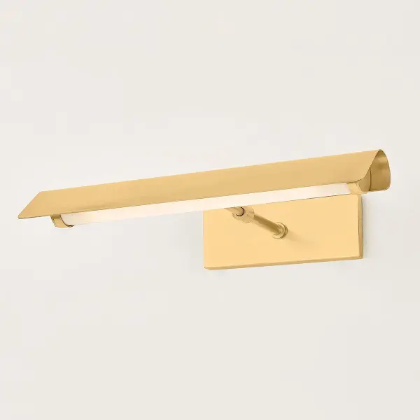 The Regan Picture Light combines artistic design with functional precision. Its softly folded shade directs focused light exactly where needed, making it ideal for illuminating artwork or accent areas. - alternate view