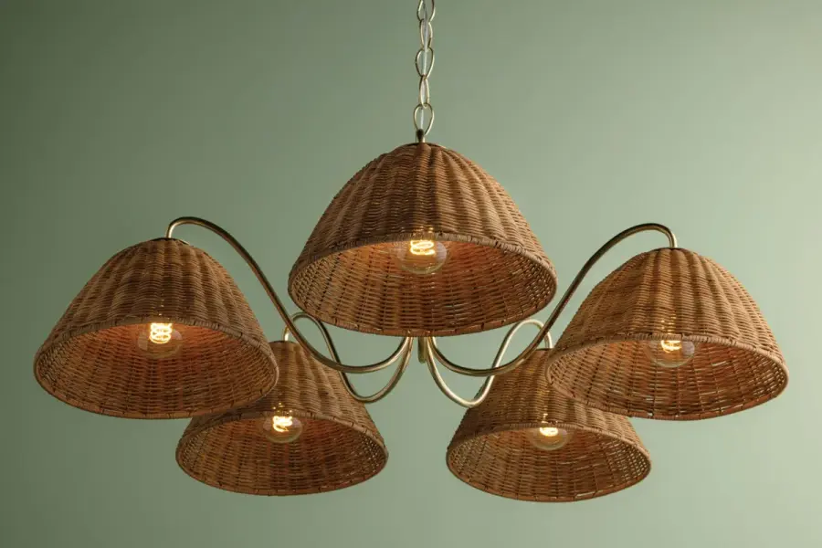Katniss 5-Light Wicker Chandelier - Image 2