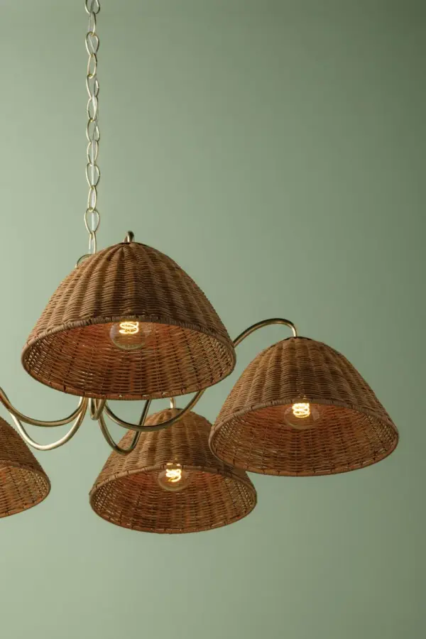 Katniss 5-Light Wicker Chandelier - Image 3