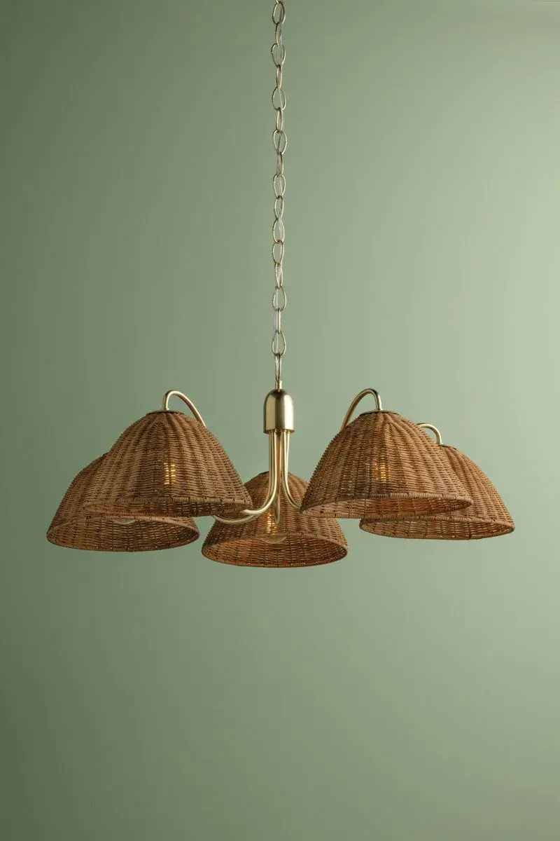 Katniss 5-Light Wicker Chandelier - Image 4