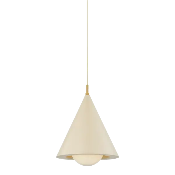 Jolene brings modern geometry to life with its confident cone and dome silhouettes. The white opal glass diffuser provides soft, even illumination while the textured bisque finish adds artisanal character.