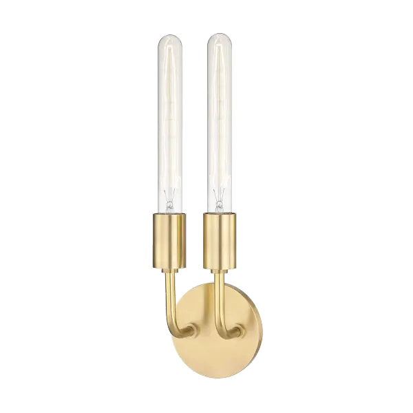 The Ava Wall Sconce combines classic elegance with contemporary simplicity. Its aged gold brass finish and glass globe shade create warm, inviting illumination perfect for bathrooms, hallways, and bedrooms.