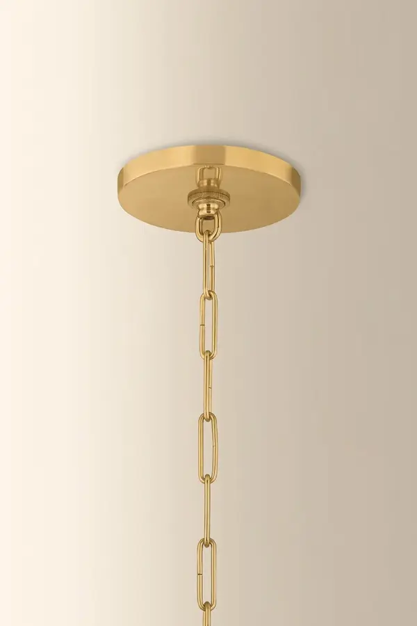 Winifred 8-Light Chandelier in Aged Brass - Image 3