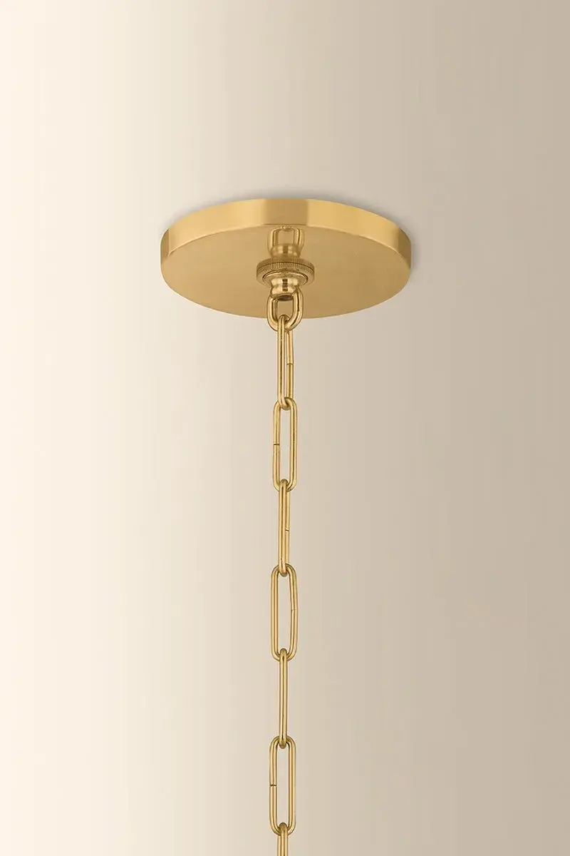 Winifred 8-Light Chandelier in Aged Brass - Image 3