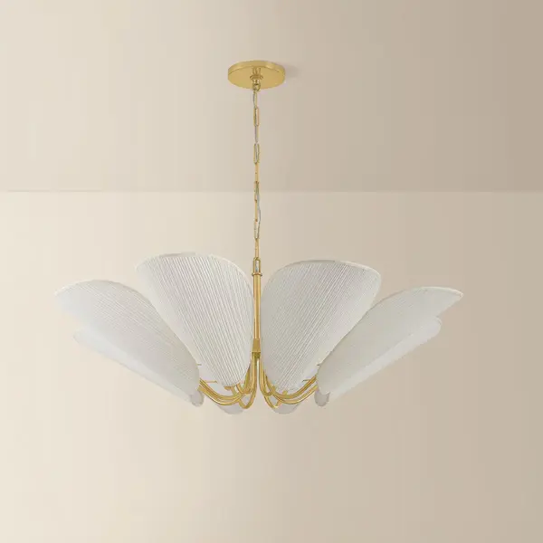 Winifred 8-Light Chandelier in Aged Brass - Image 4