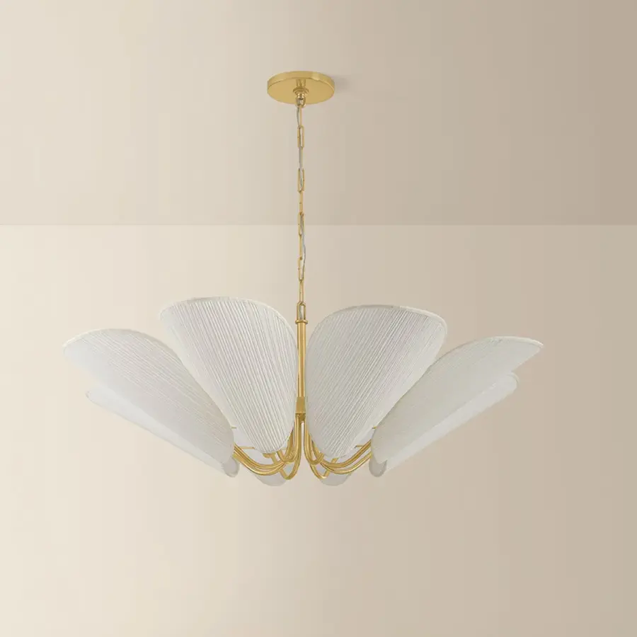 Winifred 8-Light Chandelier in Aged Brass - Image 4
