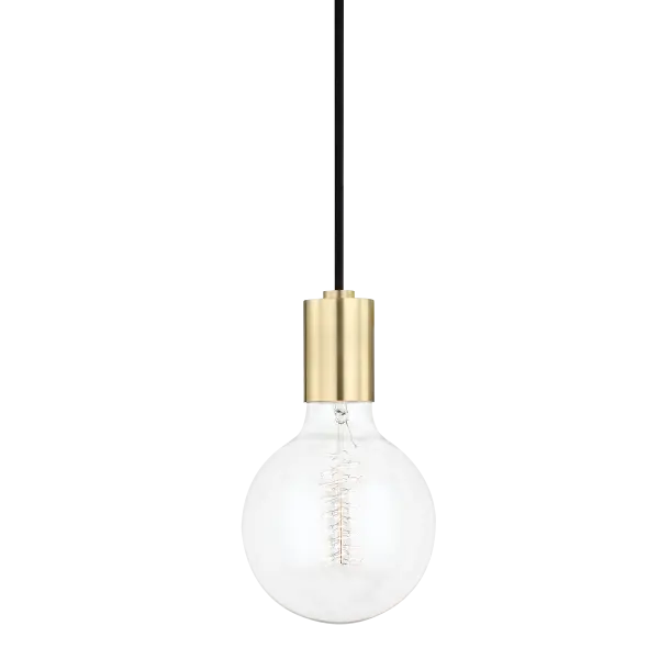 The Ava Pendant combines classic elegance with contemporary simplicity. Its aged brass finish and glass shade create warm, inviting illumination perfect for intimate spaces and task lighting.